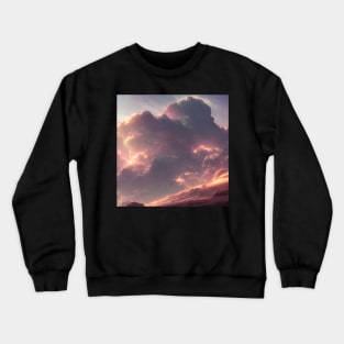 Planets Nebula Cloud In Dark Space Crewneck Sweatshirt
